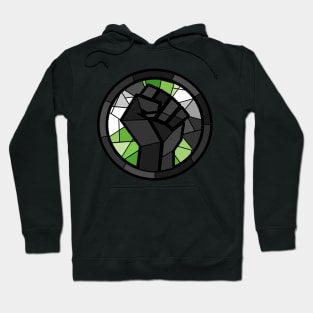 BLM Stained Glass Fist (Aro) Hoodie